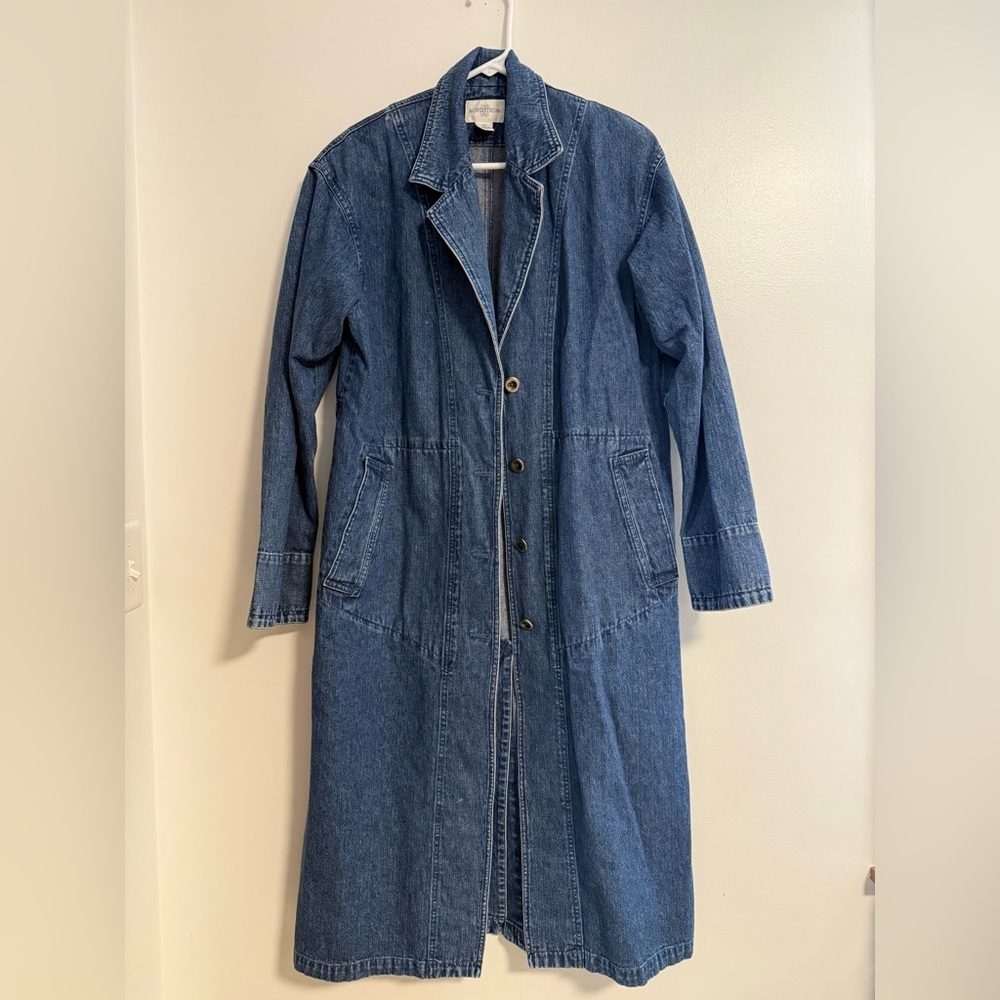 Vintage 90s Nordstrom Cotton Denim Duster Jacket